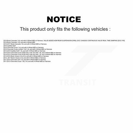 Mpulse Rear ABS Wheel Speed Sensor For Chevrolet Cruze Buick Verano Limited Volt Cascada ELR SEN-2ABS0883